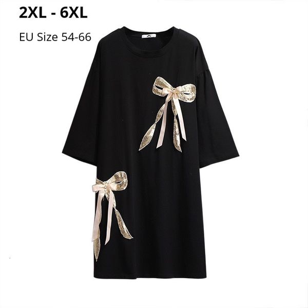 

dresses plus size 6xl 5xl 4xl 3xl 2xl women summer t shirt dressess korean style cotton blend casual clothes female oversized dresses, Black;gray