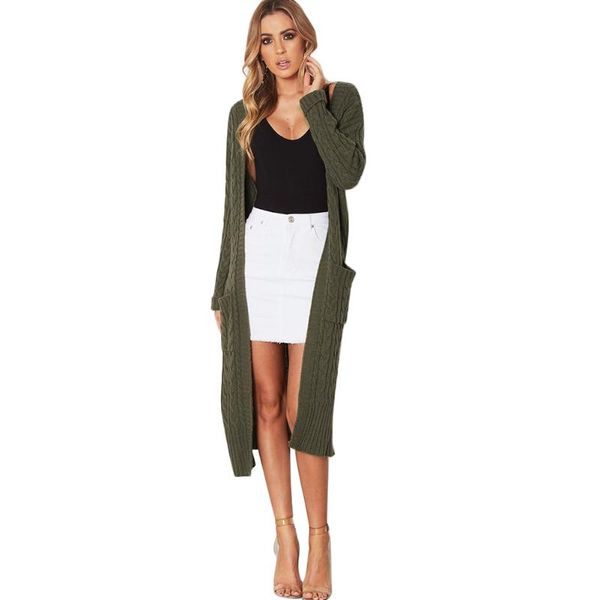 

women's sweaters sweater autumn warm loose long sleeve winter knitted cardigan casual pocket, White;black