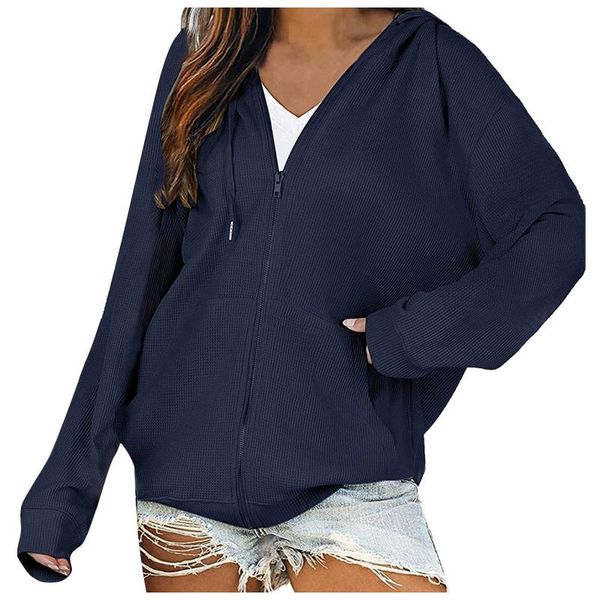 

women's hoodies & sweatshirts fashsiualy women's casual zip up hoodie jacket long sleeve hooded sweatshirt with pockets winter over, Black