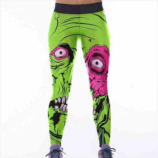 

3d digital printed sporting women leggings fitness lady leggins leisure female high waist skinny pants plus size xxxxl, Black