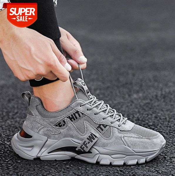 

men's shoes, sports casual sneakers, all-match breathable mesh running daddy shoes #7e6z