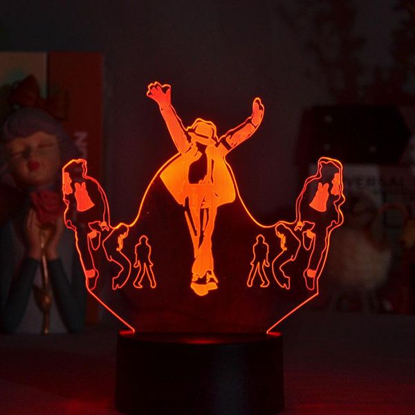 

night lights color changing 3d led light michael jackson live dancing stage lighting atmosphere lamp home bedroom decoration fans gift