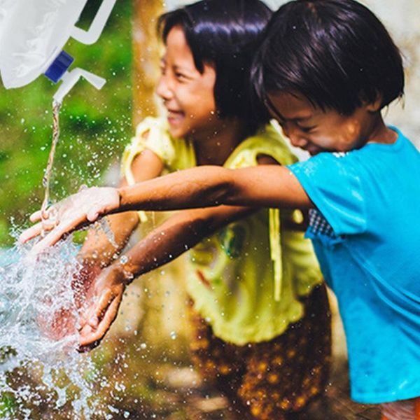 

portable outdoor camping foldable bucket collapsible water bag container bags