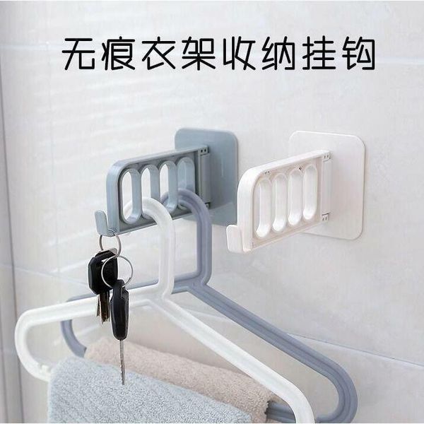 

hangers & racks multifunctional folding wall hanging traceless door back clothes storage artifact hole hook