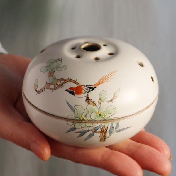 

fragrance lamps chinese ceramics incense burner living room charcoal vaporizer smoke fountain bruleur encens home decor db60xx
