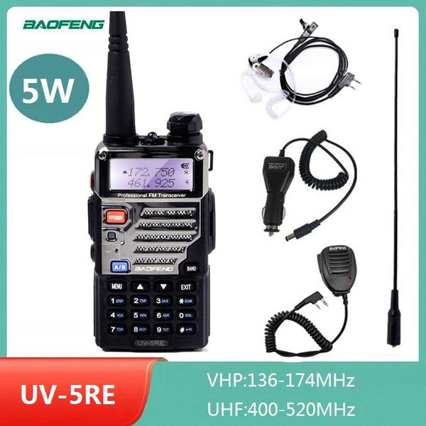 

baofeng uv-5re walkie talkie vhf uhf dual band two way radio station scanner transceiver portable for hunting update uv 5r