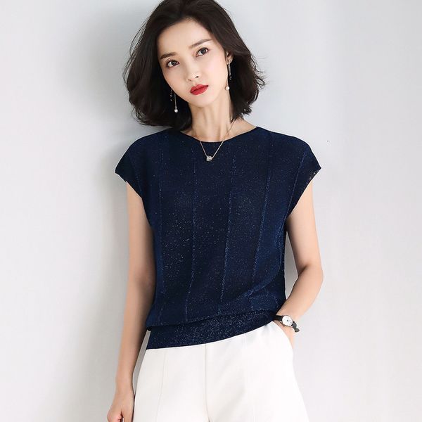 

women's t-shirt summer kintted t soft o-neck loose tshirt casual solid tencel tees bottoming streetwear 8ffy, White
