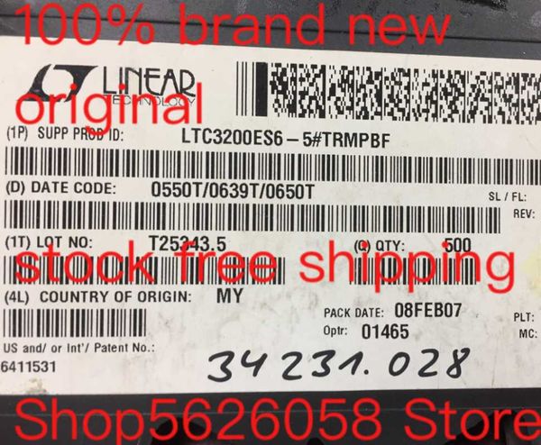 

smart power plugs ltc3200es6-5#trmpbf sot23-6 100% original 10pcs-200pcs/lot stock