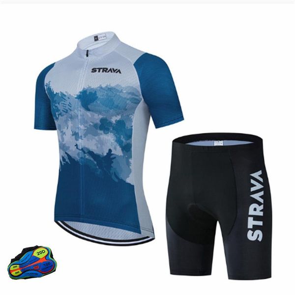 

racing sets 2021 strava bike black quick dry bicycle wear clothes mens short maillot culotte cycling jersey set mtb uniform clothing, Black;blue