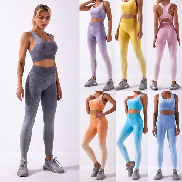 

yoga outfits seamless set tie dye 2 piece fitness tracksuit sports padded bra leggings tights suit gym clothing women sportswear20211, White;red