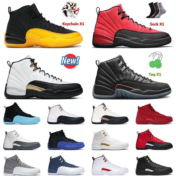 

2022 jumpman 12 12s xii basketball shoes flu game university gold playoffs grind low easter ice cream fiba sneakers trainers size 13