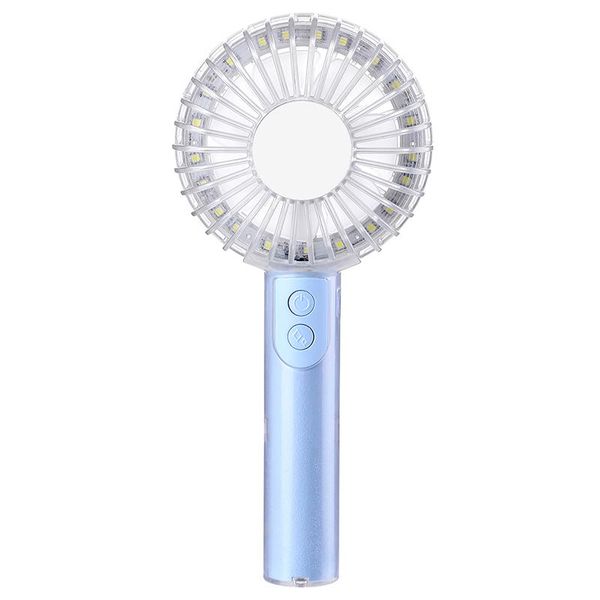 

electric fans portable crystal fan mini usb night light creative handheld mirror small