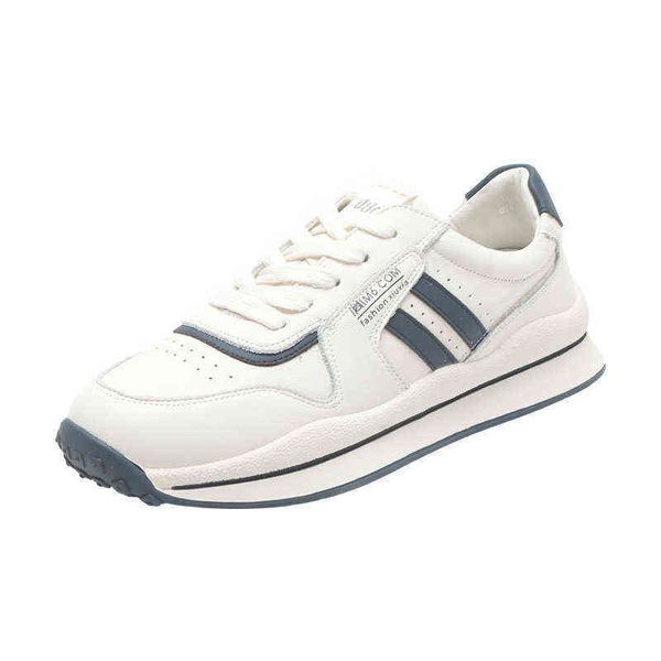 

forrt gump sho women's leather small white autumn 2021 versatile casual gray sneakers