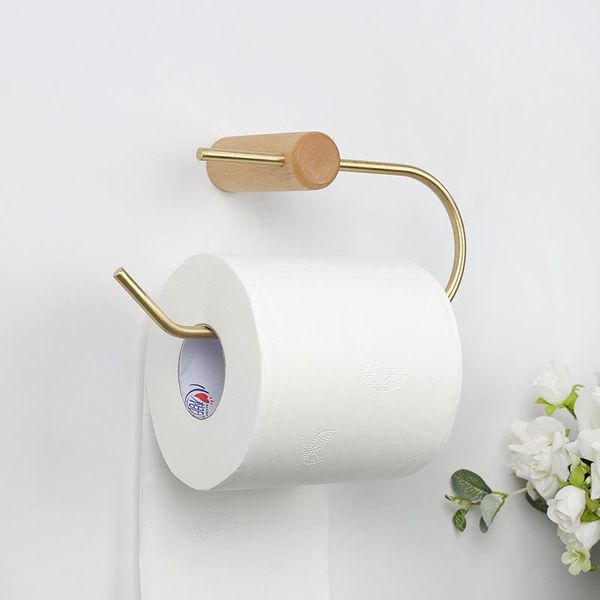 

toilet paper holders bathroom holder wall mount tissue roll hanger accessories porta papel higienico wood copper