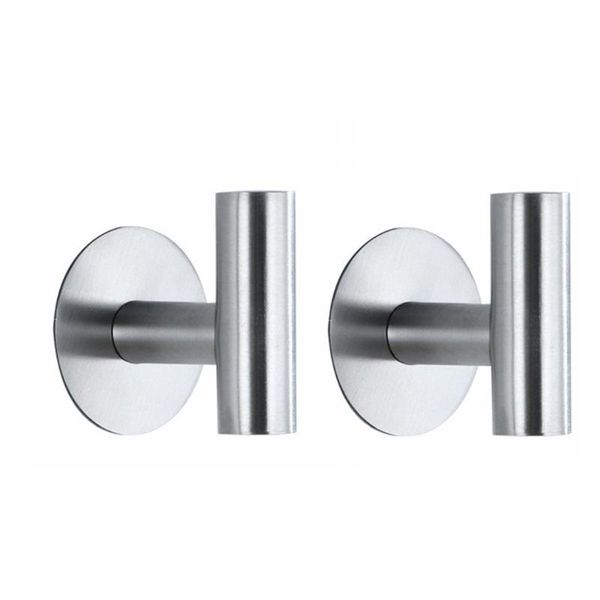 

hooks & rails 2pcs bathroom towel hook robe shower kitchen wall hanging no drill mount 304 stainless steel