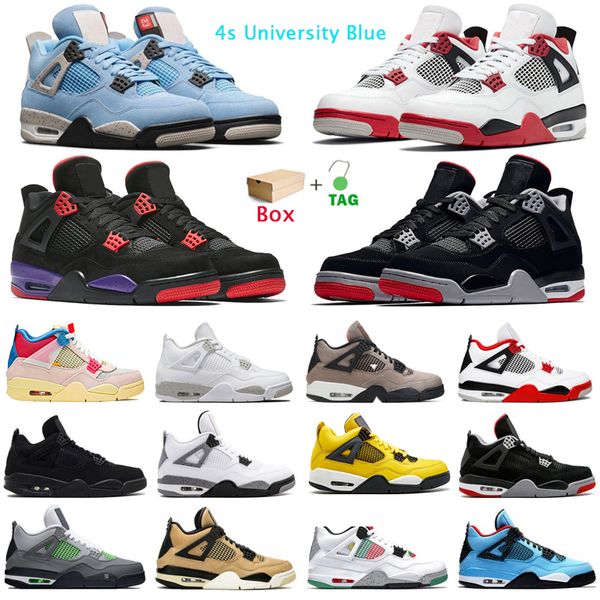 

basketball shoes 4s jumpman 4 pure money black cat bred cactus jack metallic purple red white oreo loyal blue men sports sneakers