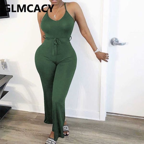 

spaghetti strap solid casual wide leg jumpsuit overalls 210702, Black;white