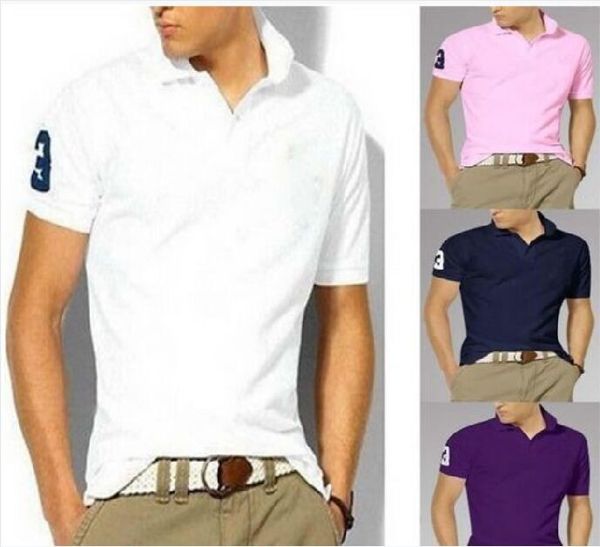 T-shirt da uomo di marca alta qualità piccolo cavallo coccodrillo ricamo polo uomo pantaloncini solidi estate casual polo t-shirt uomo tee top abbigliamento c1