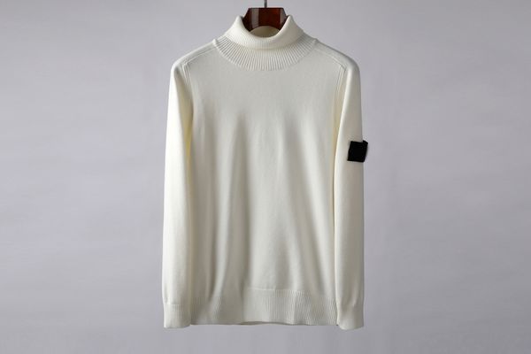 

cptoney astone is lan d men's sweaters designer pure color turtleneck mature and warm, White;black