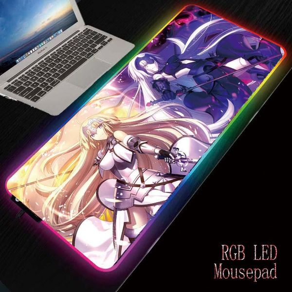 

mouse pads & wrist rests zsuxtc fate grand order rgb large pad anime gaming mousepad gamer personalized illumination keyboard pc