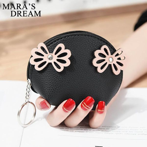 

wallets wallet women purse brand coin pu leather solid color floral zipper female short split bags, Red;black
