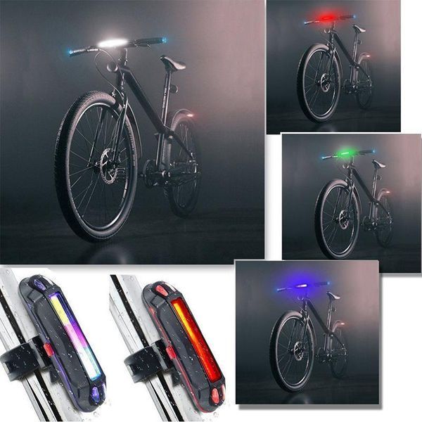 

bike lights bicycle light usb rechargeable led lamp highlight strobe taillight waterproof cycling safety warning rear