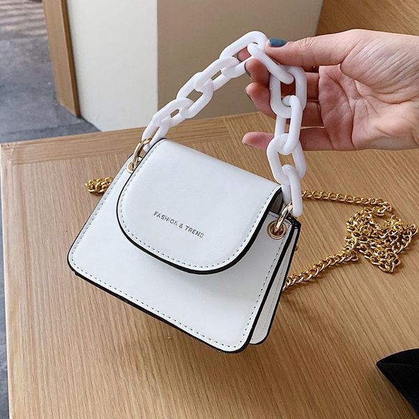 

women pu leather handbags fashion mini crossbody bag for acrylic chain shoulder female small clutch ladies coin purses bags