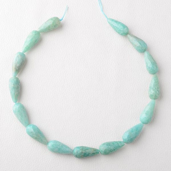 

other 2 strands 12x16mm natural faceted stone beads water drop amazonite loose for diy jewelry making