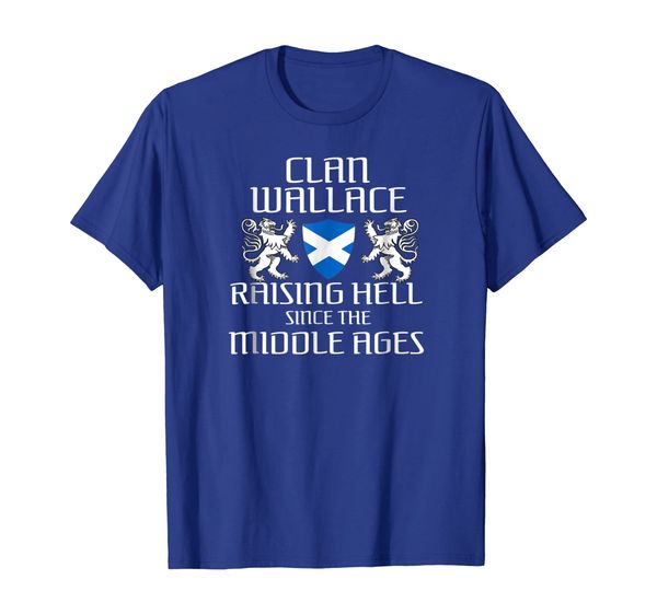 

Wallace Scottish T-Shirt Family Scotland Name Clan Gift Lion, Mainly pictures