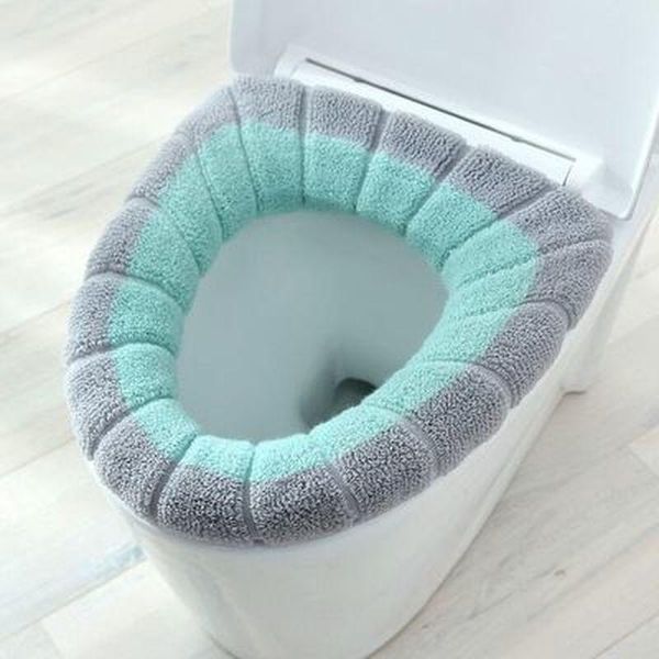 

toilet seat covers winter warm cover mat bathroom pad cushion with handle thicker soft washable closestool warmer accessories