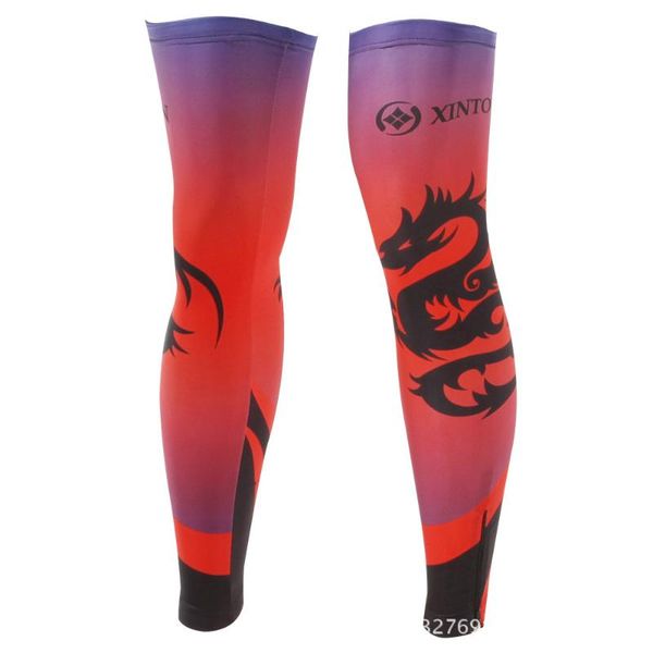 

arm & leg warmers red dragon xintown women men bike bicycle cycling running sleeve sun uv protection guard knee s-3xl cc4227, Black