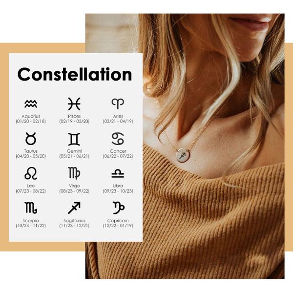 

pendant necklaces carlidana constellation necklace 316l stainless steel for women dainty gifts jewelry, Silver