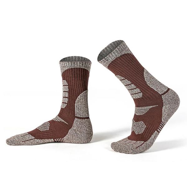 

sports socks 1 pair winter skiing non slip breathable outdoor middle tube warm home soft snowboard mountaineering thick, Black