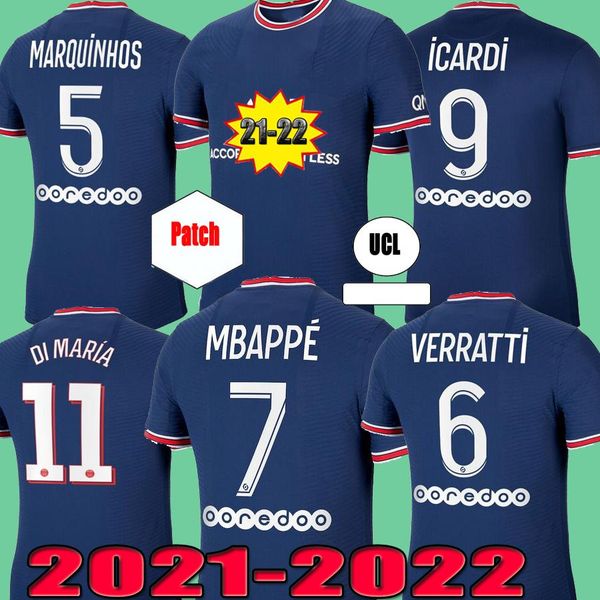 

maillots de football soccer jerseys 2021 2022 pre match training florenzi 20 21 22 mbappe icardi camisetas futbol shirt verratti sets fourth, Black