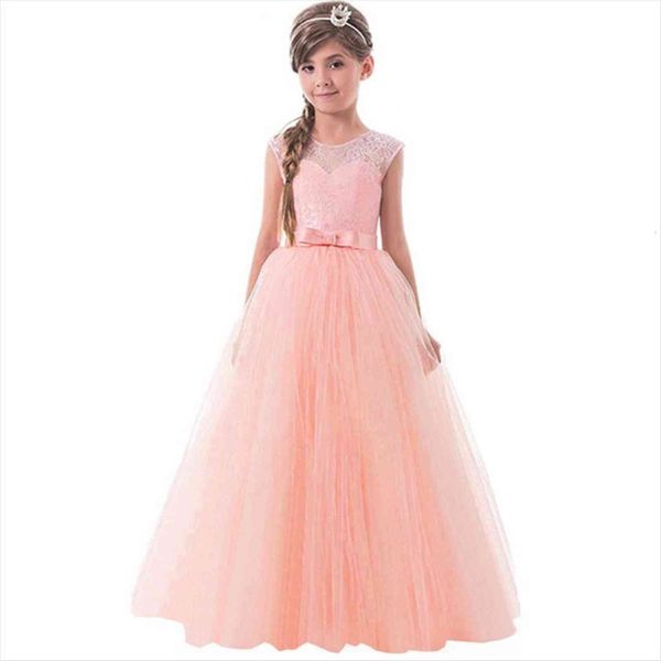 

[6 colors 5 14 years]summer girl dress kids clothes girls sleeveless lace dresses for irthday party wedding, Red;yellow