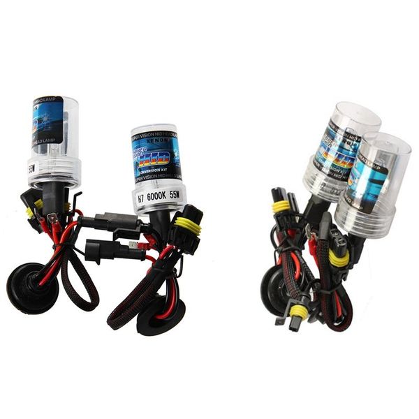 

emergency lights 4 pcs h7 incandescence for 55w hid xenon car lamp, 2 6000k & 8000k