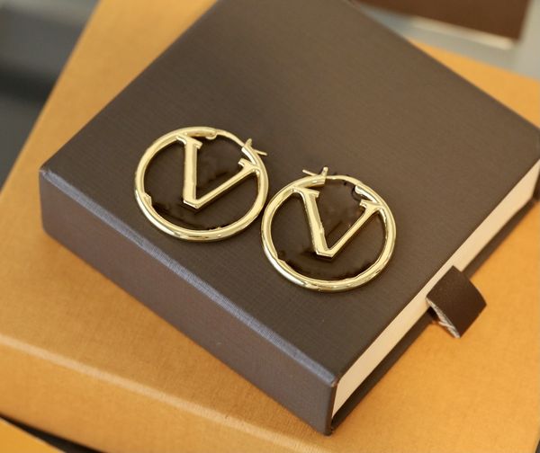 

18k gold letter earrings brass new trend couple retro earring fashion jewelry supply, Golden;silver