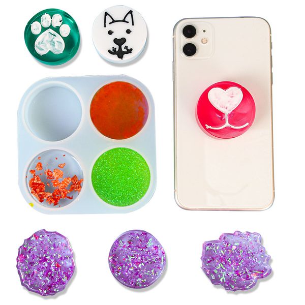 

mini silicone phone holder decor resin molds irregularity animal paw round bones shape uv resin diy crystal epoxy mold