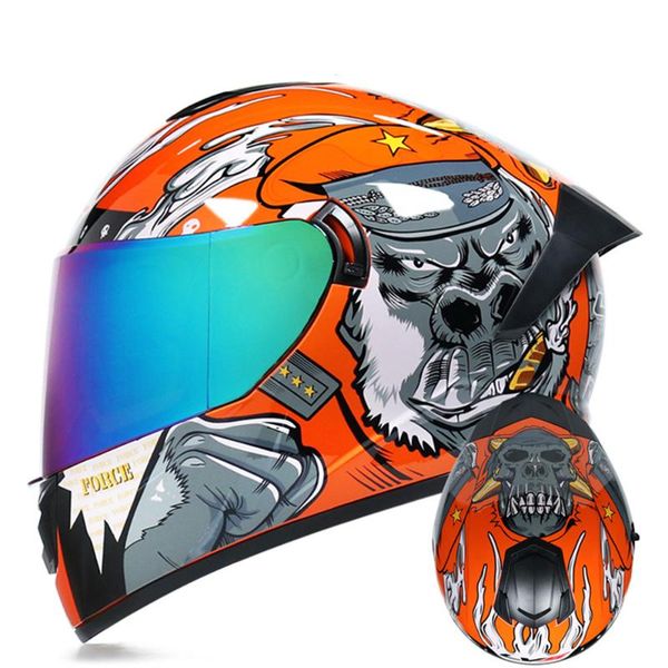 

motorcycle helmets lvs helmet casco moto double lens motocross riding racing off road capacete 3 colour dot approved