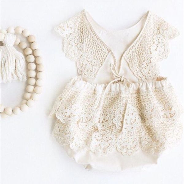 

-3y princess born infant baby girls romper lace ruffles tutu jumpsuit birthday costumes cute girl clothes 210722, Blue