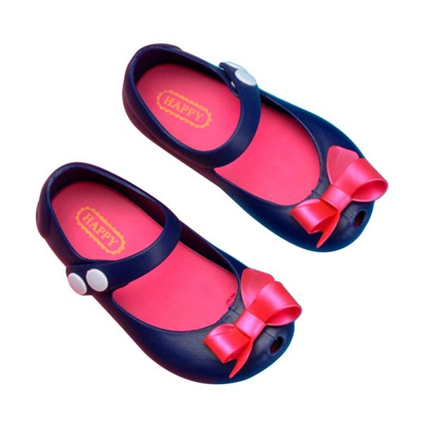 

sandals 2021 baby summer shoes children infant girls kids princess non-slip plastic bow buckle jelly, Black;red