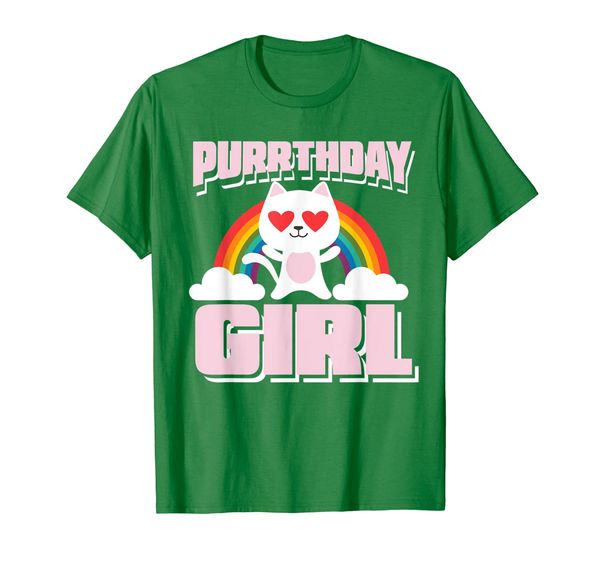 

purrthday girl shirt | cute little lassie kitten b-day gift, White;black