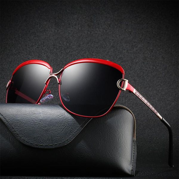 

sunglasses fashion retro luxury big frame polarized for women brand design ladies beach driving party polaroid sun glasses, White;black