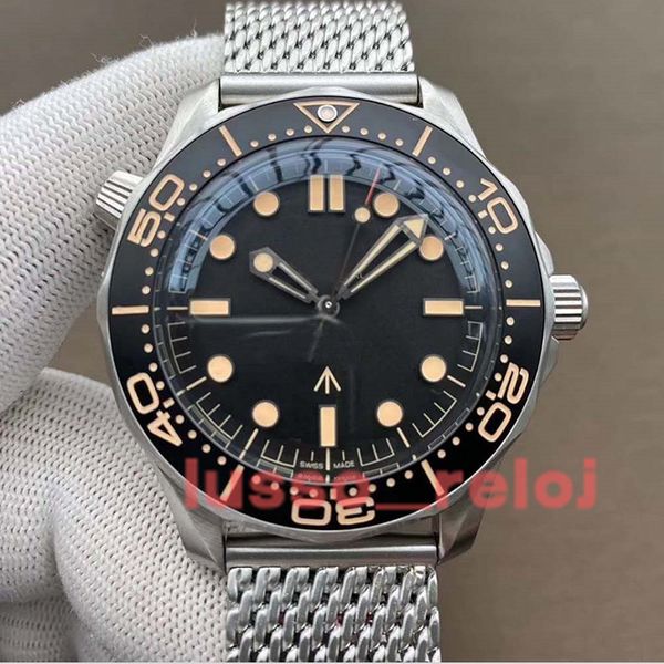 

ceramic bezel nttd42mm no time to die men orologio sapphire mens watches automatic movement mechanical montre de luxe watch james bond 007 n, Slivery;brown