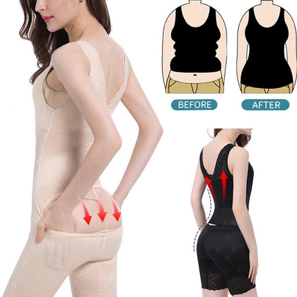 

women's shapers woemn body shaper bodysuits girdle slimming underbust corset bulifter wais trainer fat burning underwear, Black;white