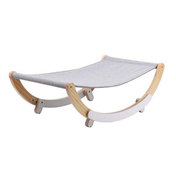 

cat beds & furniture wood swing sun lounger cute sleeping bed for cats and dogs all seasons pets with different mats elevated hammock