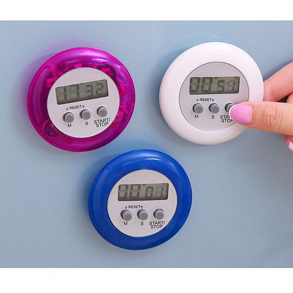 Multifuncional Sport Stopwatch Circular LCD Digital Timer de cozinha Timer de despertador de cozinha magnética Timers de contagem regressiva