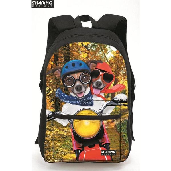 

backpack designer teenager girls cute animal pug dog print children backpacks casual women school bookbag travel backbags