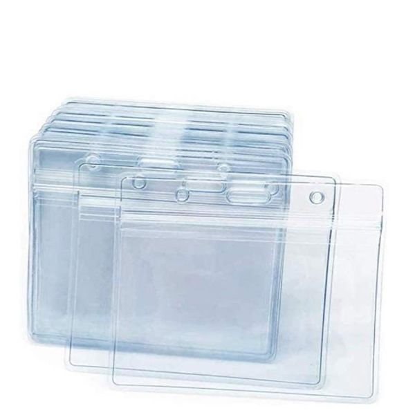 

10pcs/set waterproof transparent card holder plastic id holders case to protect s protector cardholder storage bags