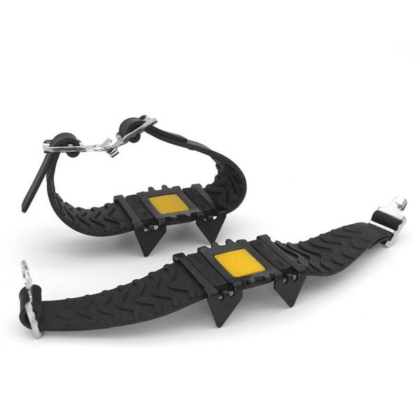 

cords, slings and webbing stainless steel 4 teeth ice gripper for shoes women men non-slip crampons spike grips cleats outdoor snow walk cli